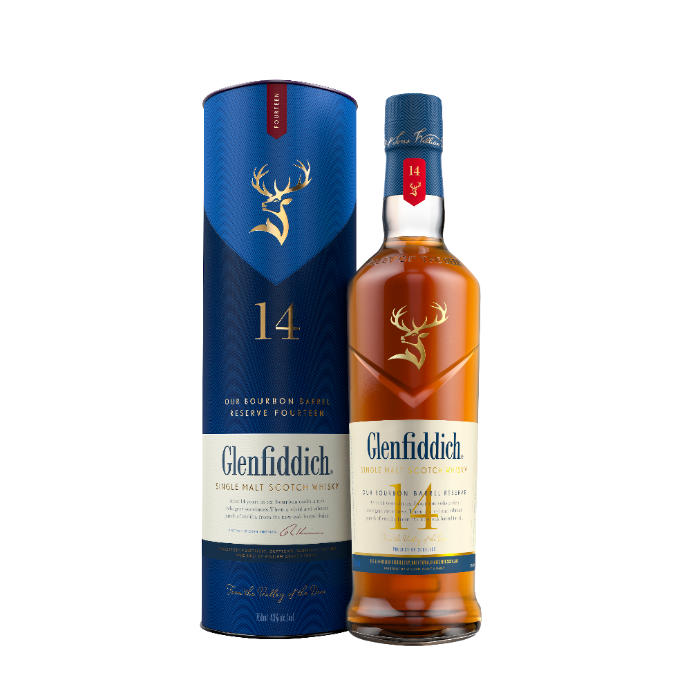 Glenfiddich 14 Year Old Bourbon Barrel Reserve SM Scotch Whisky 750ml